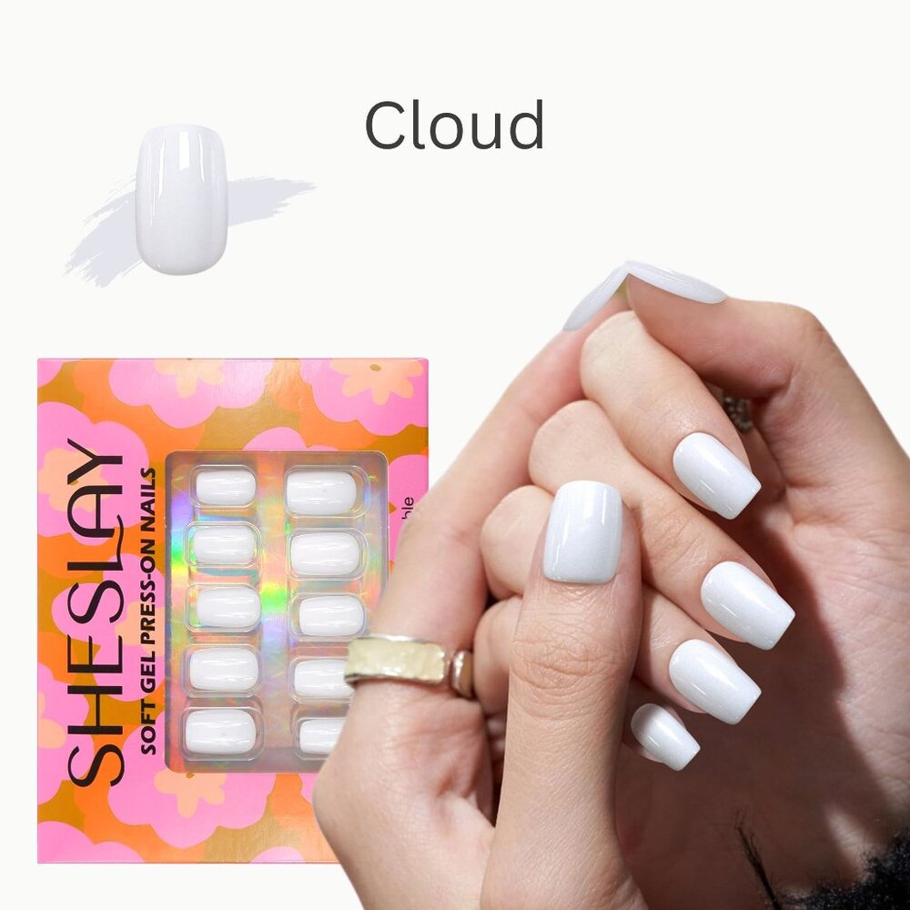 Cloud-SheSlay Soft Gel Press-On Nails – 30pcs Full Kit